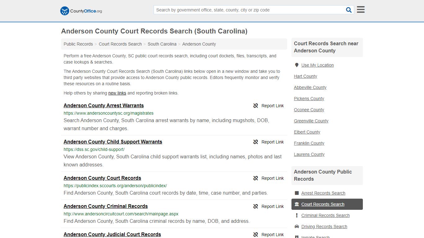 Court Records Search - Anderson County, SC (Adoptions ...